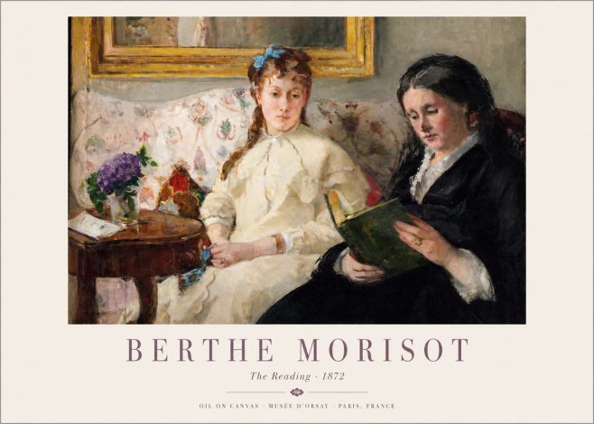 Berthe Morisot Young Women Reading No6 - Juliste