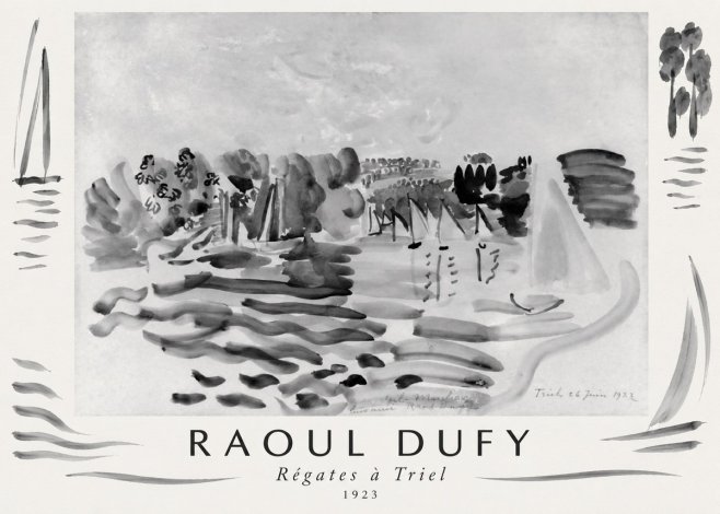 Raoul Dufy Régates À Triel No1 - Juliste