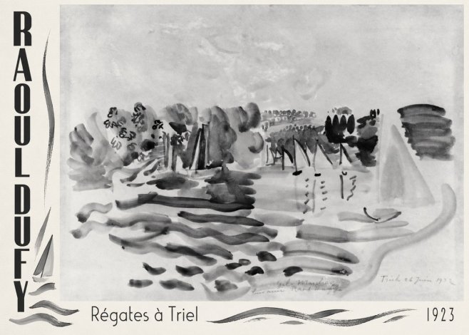 Raoul Dufy Régates À Triel No2 - Juliste