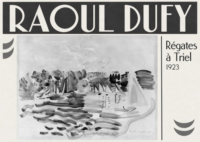Raoul Dufy Régates À Triel No3 - Juliste