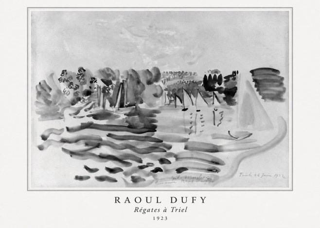 Raoul Dufy Régates À Triel No5 - Juliste