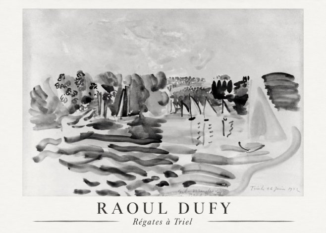 Raoul Dufy Régates À Triel No6 - Juliste