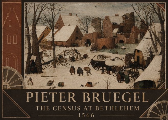 Pieter Bruegel The Census at Bethlehem I No4 - Juliste