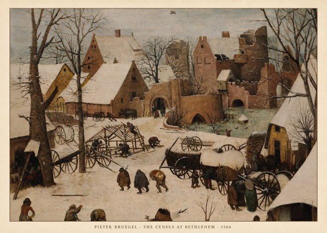 Pieter Bruegel The Census at Bethlehem I No5 - Juliste