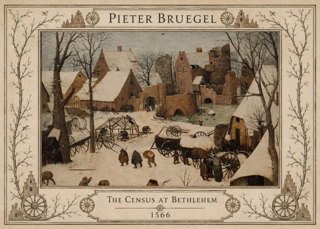 Pieter Bruegel The Census at Bethlehem I No6 - Juliste