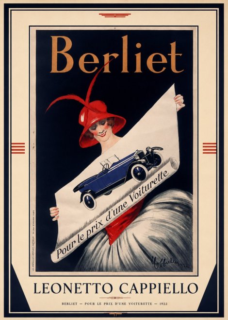 Leonetto Cappiello Berliet - Pour Le Prix D'une Voiturette No1 - Juliste