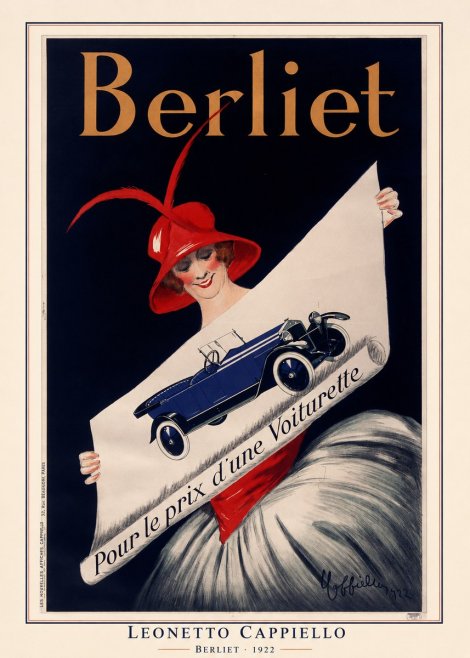 Leonetto Cappiello Berliet - Pour Le Prix D'une Voiturette No6 - Juliste