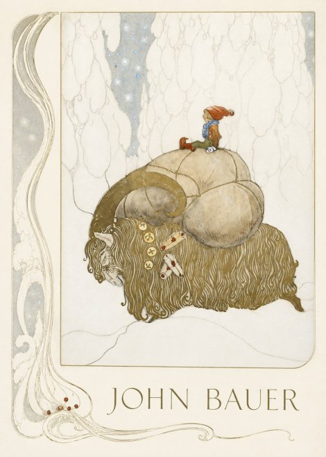 John Bauer The Boy and the Musk Ox No2 - Juliste