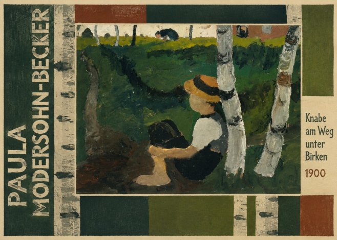 Paula Modersohn-Becker Knabe Am Weg Unter Birken No3 - Juliste
