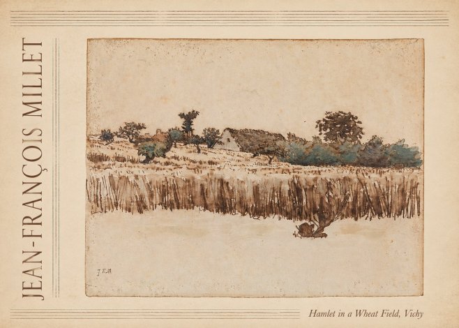 Jean-François Millet Hamlet in a Wheat Field, Vichy No4 - Juliste