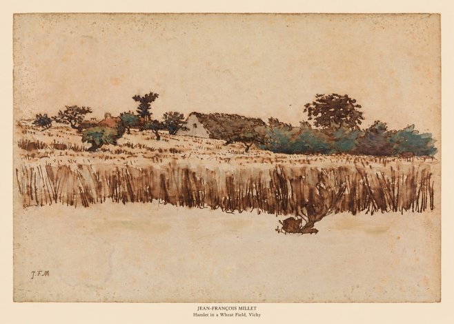 Jean-François Millet Hamlet in a Wheat Field, Vichy No5 - Juliste