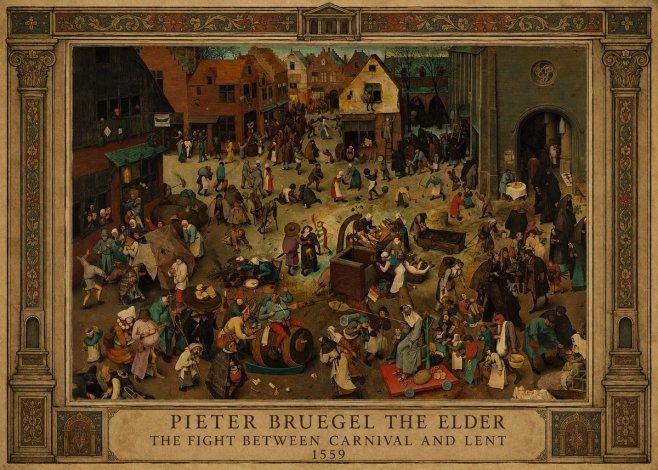 Pieter Bruegel The Fight Between Carnival and Lent II No1 - Juliste