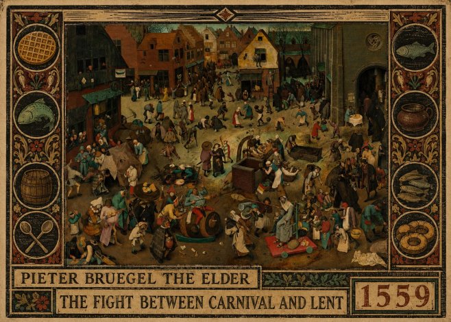 Pieter Bruegel The Fight Between Carnival and Lent II No2 - Juliste