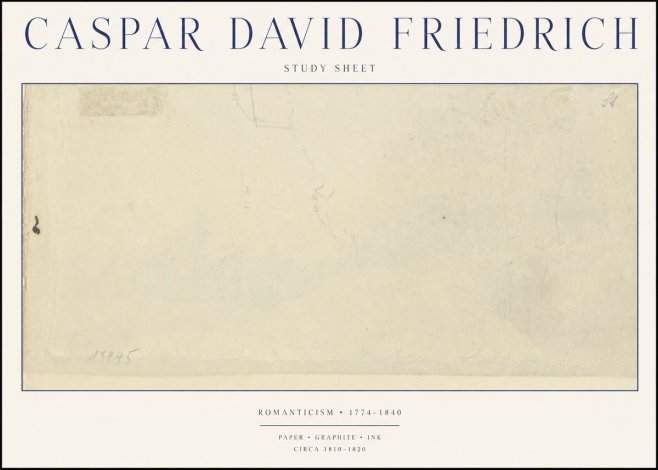 Caspar David Friedrich Study Sheet No1 - Juliste