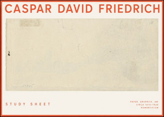 Caspar David Friedrich Study Sheet No2 - Juliste