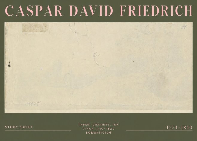 Caspar David Friedrich Study Sheet No4 - Juliste