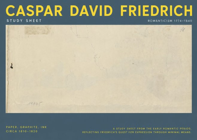 Caspar David Friedrich Study Sheet No5 - Juliste