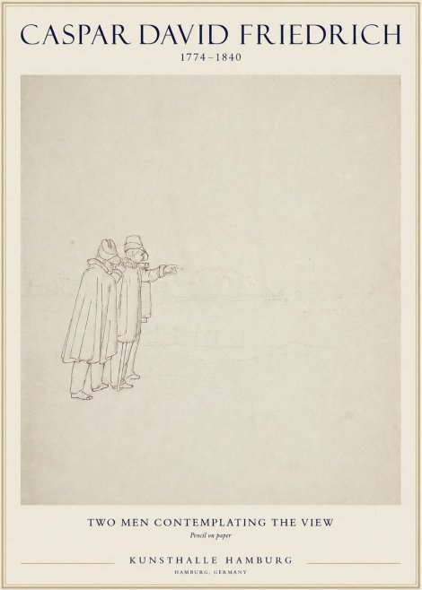 Caspar David Friedrich Two Men Contemplating the View No1 - Juliste