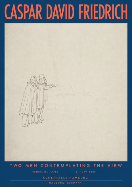 Caspar David Friedrich Two Men Contemplating the View No2 - Juliste