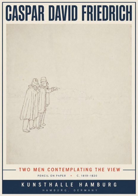 Caspar David Friedrich Two Men Contemplating the View No5 - Juliste