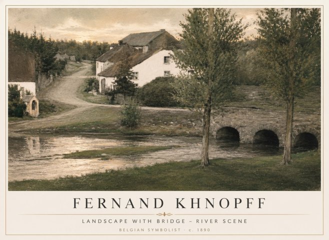 Fernand Khnopff Bridge at Froidmont No4 - Juliste
