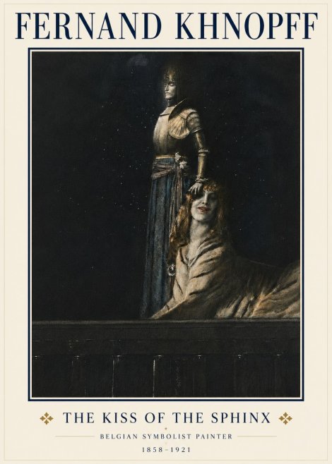 Fernand Khnopff The Kiss of the Sphinx No5 - Juliste