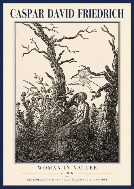 Caspar David Friedrich Woman in Nature No3 - Juliste