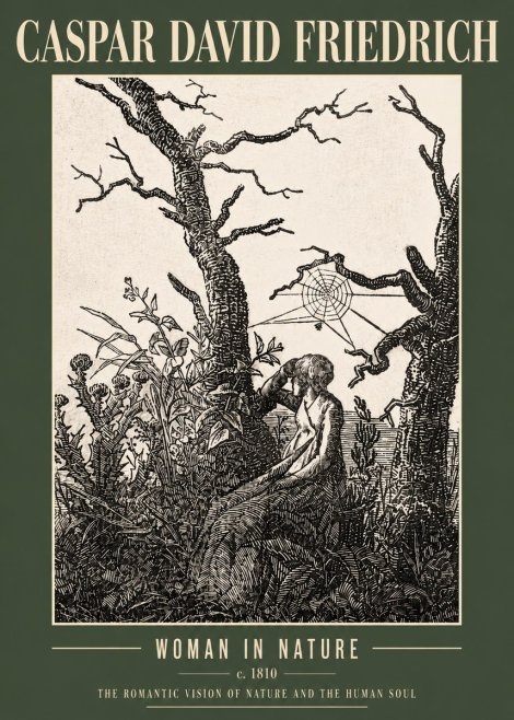 Caspar David Friedrich Woman in Nature No4 - Juliste