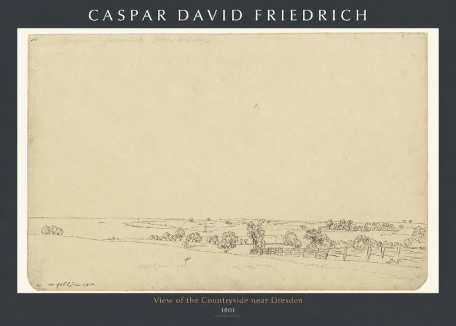 Caspar David Friedrich View of the Countryside Near Dresden No1 - Juliste