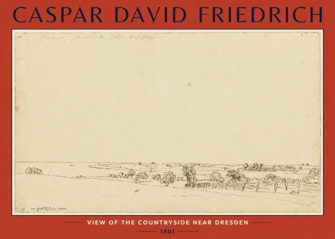 Caspar David Friedrich View of the Countryside Near Dresden No2 - Juliste
