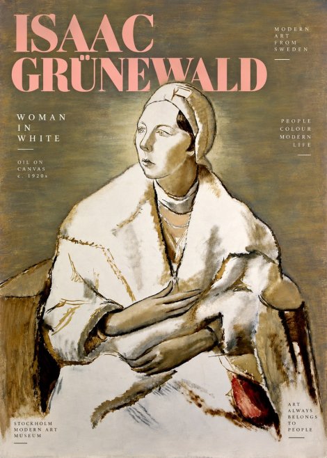Isaac Grünewald The Woman in White No3 - Juliste