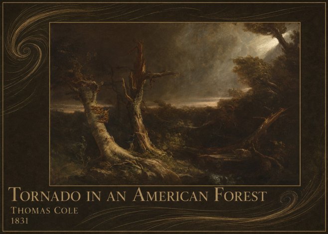 Thomas Cole Tornado in an American Forest No2 - Juliste
