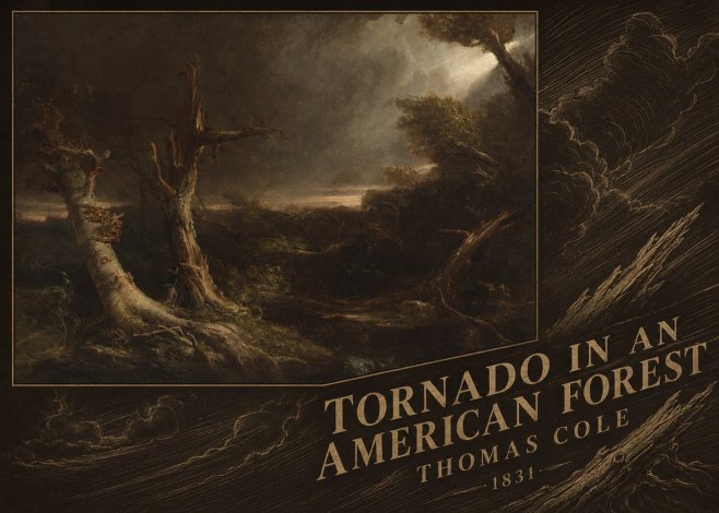 Thomas Cole Tornado in an American Forest No5 - Juliste