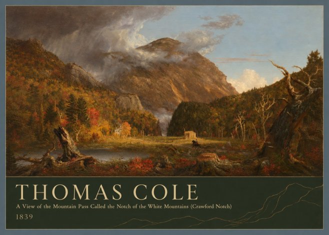 Thomas Cole A View of the Mountain Pass Called the Notch of the White Mountains (Crawford Notch) I No3 - Juliste