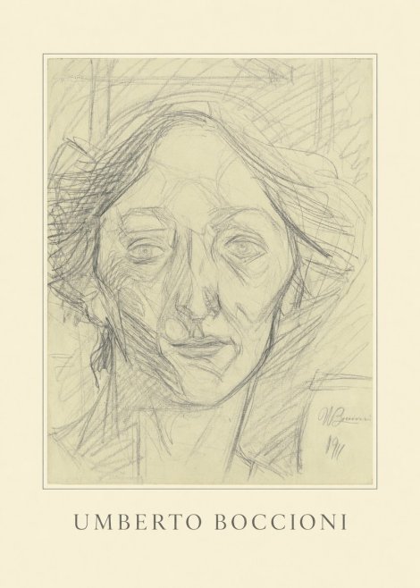 Umberto Boccioni Head of a Woman No3 - Juliste