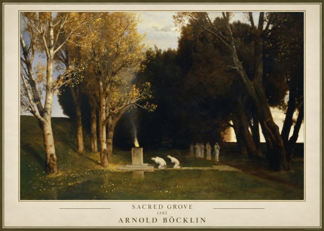 Arnold Böcklin Sacred Grove I No1 - Juliste