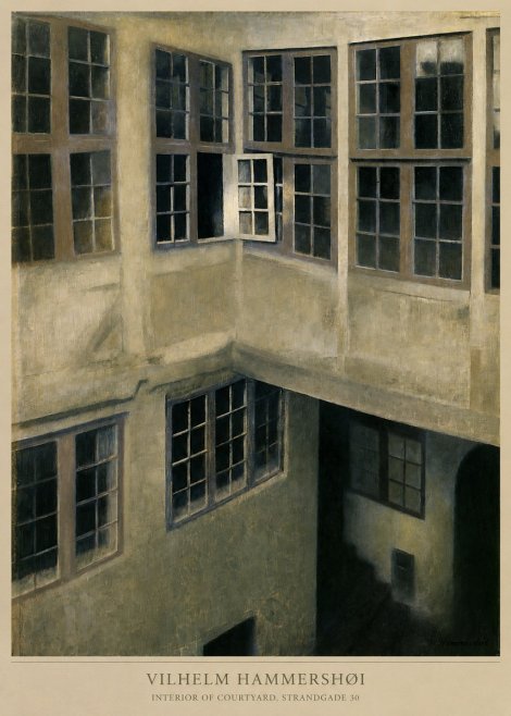 Vilhelm Hammershøi Interior of Courtyard, Strandgade 30 No6 - Juliste