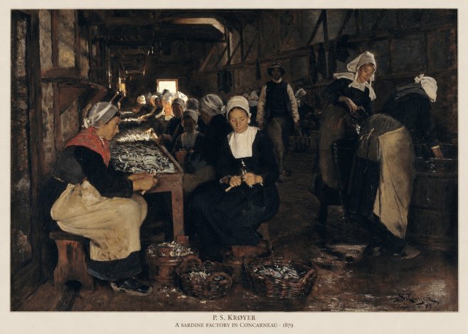 P.S. Krøyer A Sardine Factory in Concarneau No6 - Juliste