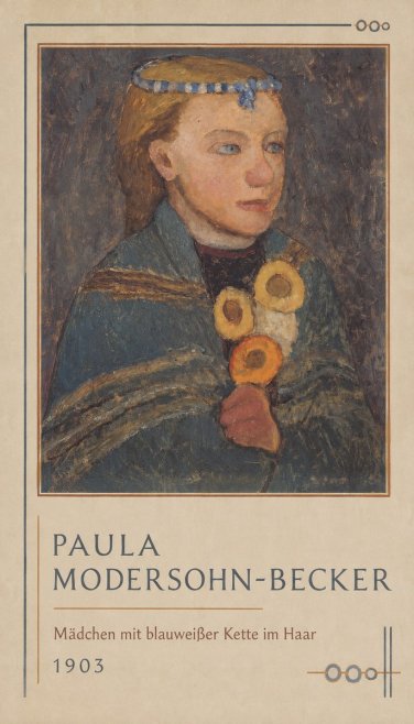 Paula Modersohn-Becker Mädchen Mit Blauweißer Kette Im Haar No1 - Juliste