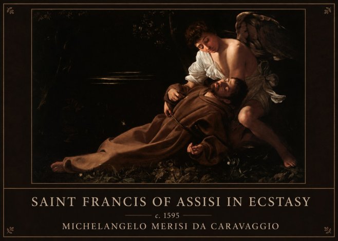 Michelangelo Merisi da Caravaggio Saint Francis of Assisi in Ecstasy No3 - Juliste
