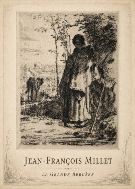 Jean-François Millet La Grande Bergère No3 - Juliste