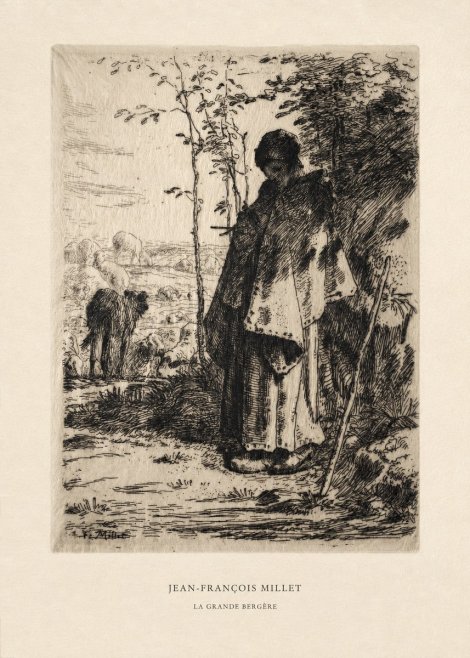 Jean-François Millet La Grande Bergère No6 - Juliste