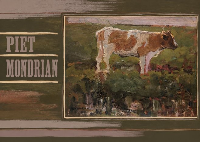 Piet Mondrian Cow No5 - Juliste