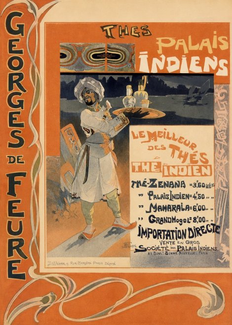 Georges de Feure Thés Palais Indien No2 - Juliste