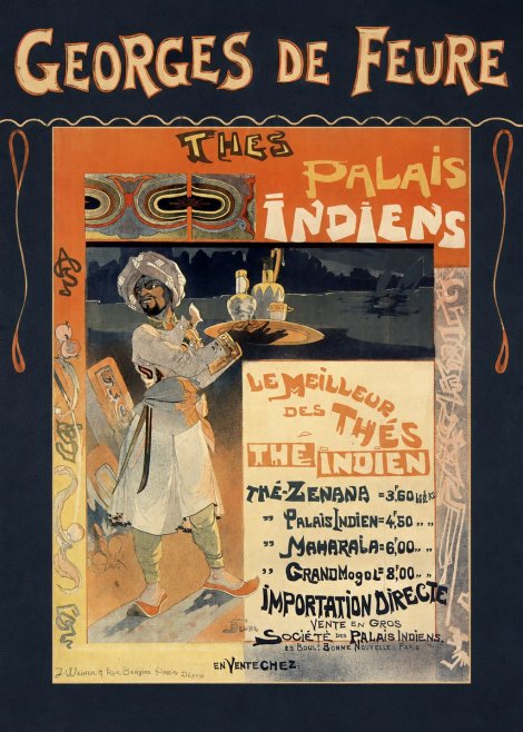 Georges de Feure Thés Palais Indien No6 - Juliste