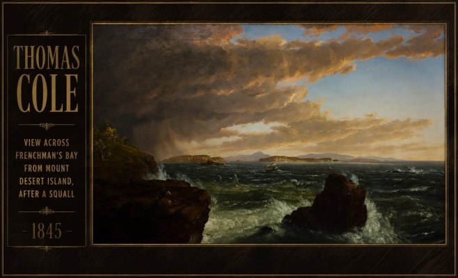 Thomas Cole View Across Frenchman's Bay from Mount Desert Island, After a Squall I No4 - Juliste