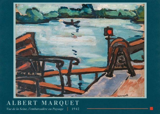 Albert Marquet Vue De La Seine, L'embarcadère Ou Paysage No5 - Juliste