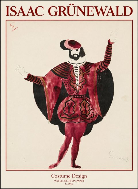 Isaac Grünewald Costume Design II No1 - Juliste