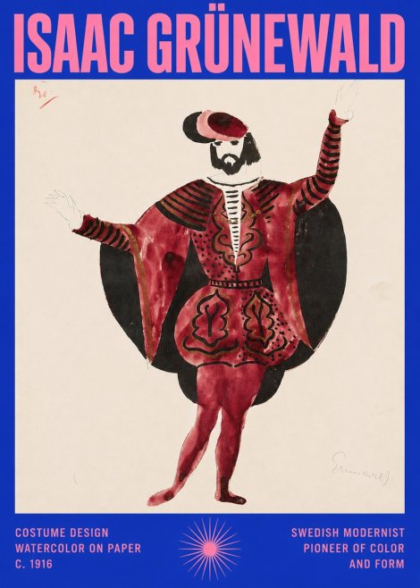 Isaac Grünewald Costume Design II No2 - Juliste