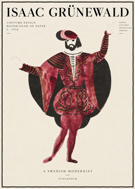 Isaac Grünewald Costume Design II No6 - Juliste